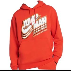 JORDAN AJ Jumpman Core Fleece Pullover Hoodie XXL  Retro NBA Red